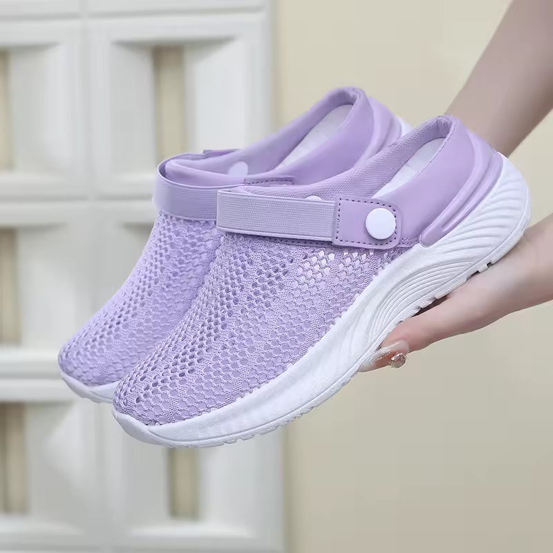 Lightweight Breathable Half-Slip Net Mesh Comfortable Anti-Slip Shoes