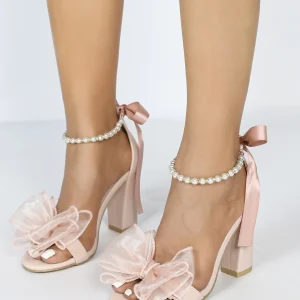 Loli Style Gorgeous Pearl Beads Wedding Party Ankle-Wrap High Heels