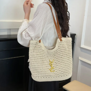 Luxury Brand Fashion Design High-quality Straw Woven Vacation Tote Bag Single-Shoulder Bag