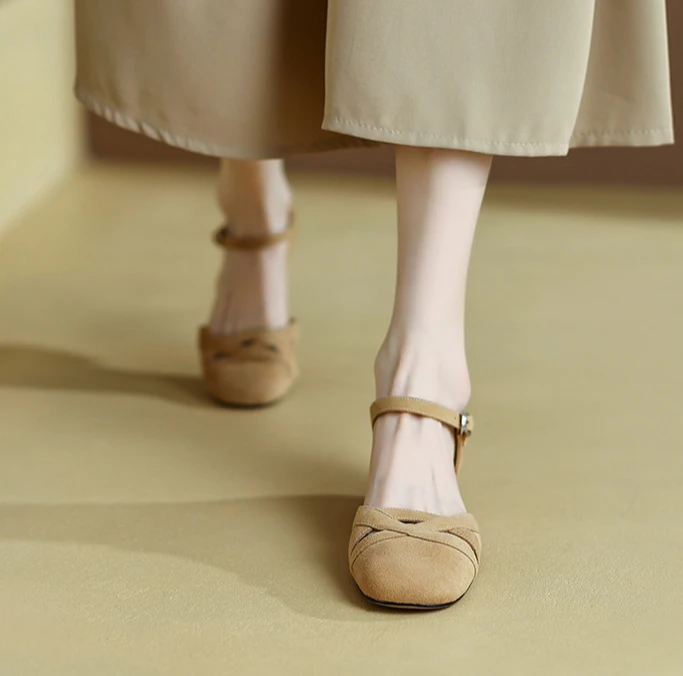 Luxury Comfort Round Toe Breathable Med Clear Heels Sandals - Image 7