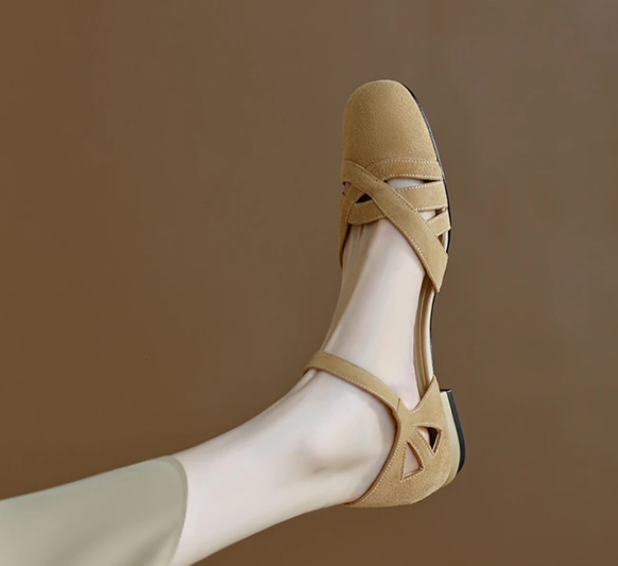 Luxury Comfort Round Toe Breathable Med Clear Heels Sandals - Image 9