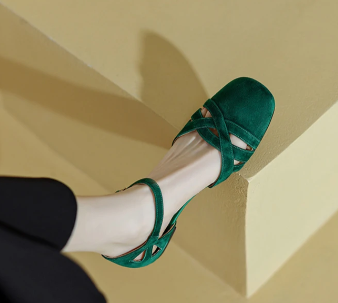 Luxury Comfort Round Toe Breathable Med Clear Heels Sandals - Image 5