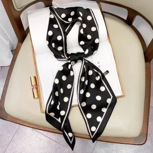 Luxury Design Silk Skinny Headwear Print Neck Tie Hair Hand Bag Ribbon Wrist Belt Foulard Scarf