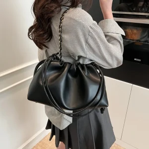 Luxury Design Soft PU Leather Dumpling Party Cloud Hobo Shoulder Crossbody Bag