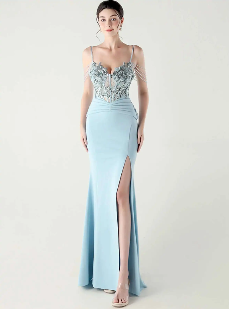 Luxury Elegant Backless Sleeveless Erotic Vestidos Split Prom Party long Dresses - Image 7
