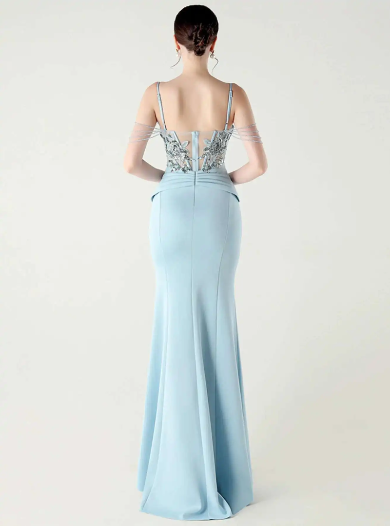 Luxury Elegant Backless Sleeveless Erotic Vestidos Split Prom Party long Dresses - Image 9
