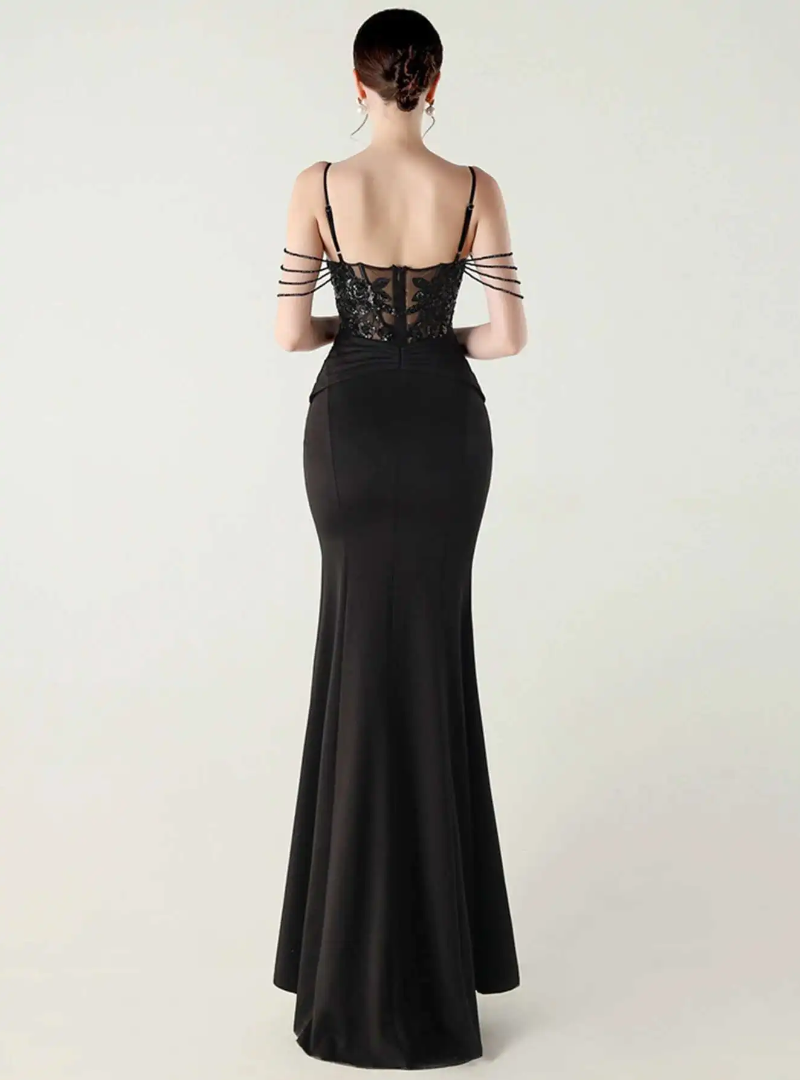 Luxury Elegant Backless Sleeveless Erotic Vestidos Split Prom Party long Dresses - Image 3