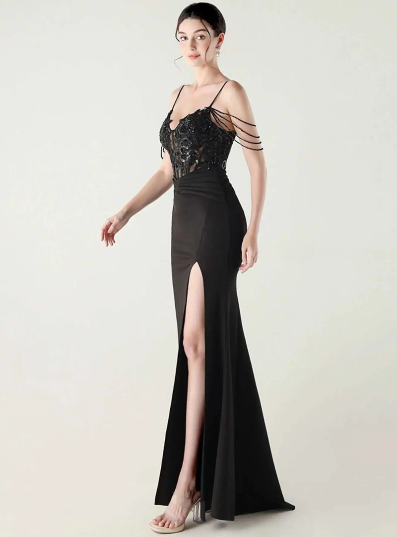 Luxury Elegant Backless Sleeveless Erotic Vestidos Split Prom Party long Dresses - Image 2