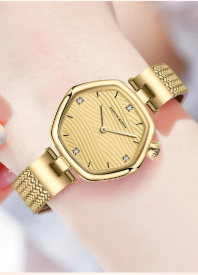 Luxury Hannah Martin Stainless Steel Mesh With Clock Original Quartz Movement Watches - Image 3