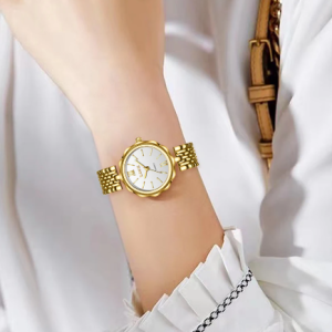 Luxury Round Stainless Steel Top Brand Original Simple Quartz Waterproof Wristwatch