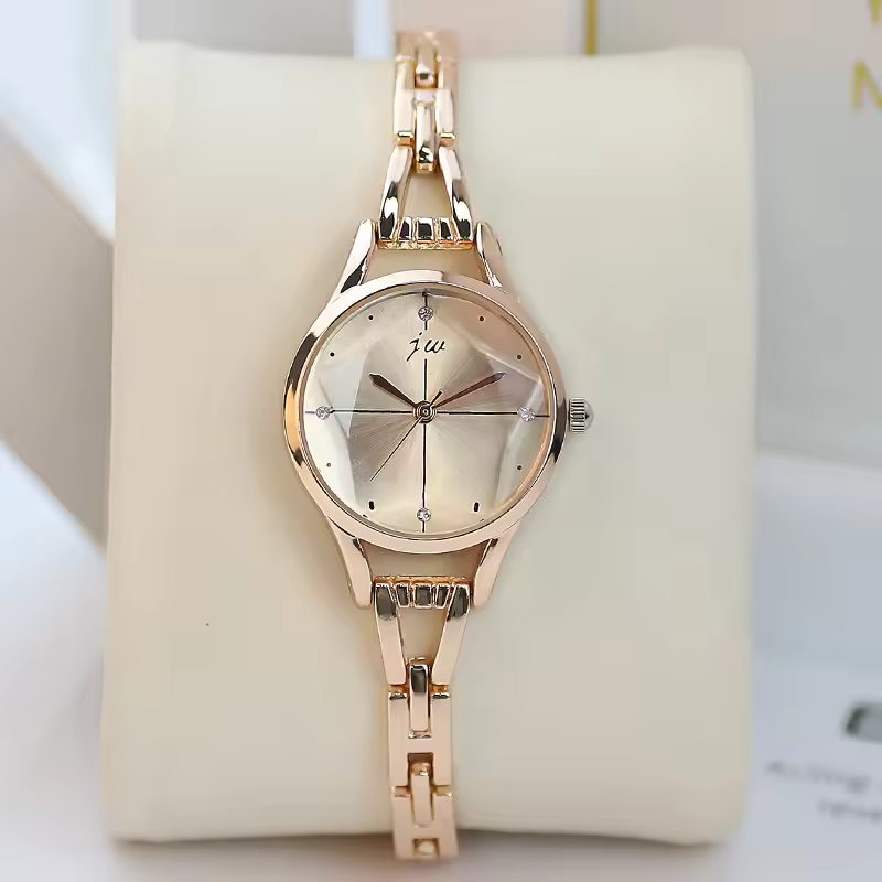 Luxury Stainless Steel Rhinestone Simple Quartz relogio Bracelet Wristwatches