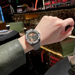 Luxury Stainless steel Fully Automatic Mechanical Watch Niche Light Genuine Female Student Watch