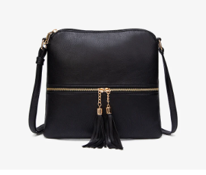 Retro Large Capacity High-Quality Solid Color PU Leather Crossbody  Shoulder Bag