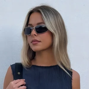 Retro Personality Hot Fashionable Metal Small Frame Outdoor Driving Sunglasses