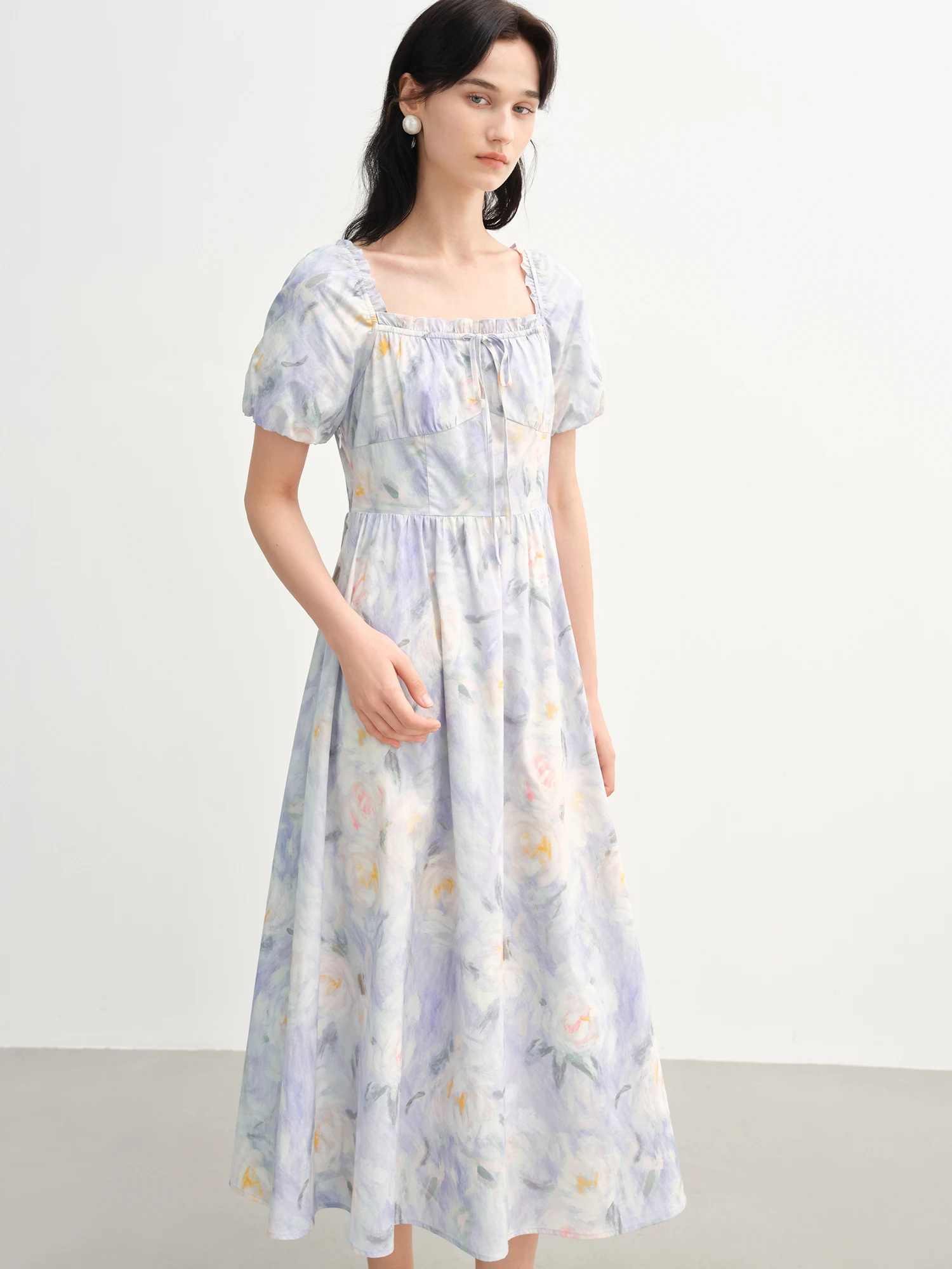 Romantic Oil Painting Skirt Temperament Sweet Waist Dress - Image 2