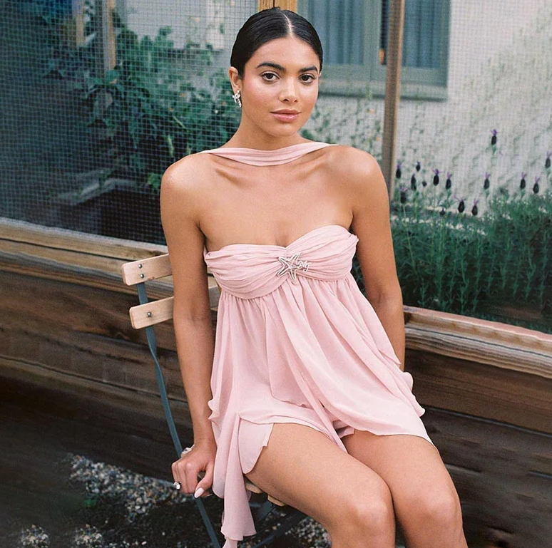 Ruffles Halter Sleeveless Backless Beach Holiday Robes Dresses - Image 4