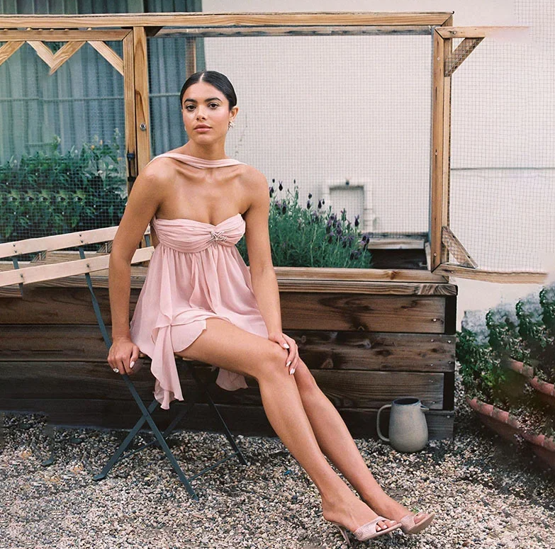 Ruffles Halter Sleeveless Backless Beach Holiday Robes Dresses - Image 5