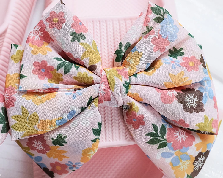 Sweet Flower Bow Thick Platform Indoor Bathroom Flip Flops Cloud Slippers - Image 9