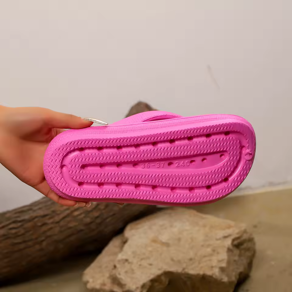 Sweet Comfort Versatile Beach Style Bedazzled Floral Accents Flip Flops Slippers - Image 4