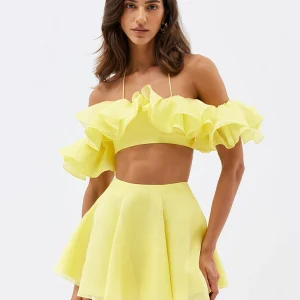 Sweet Style Ruched Lace-Up Halter Vacation Beach Party Tank Tops