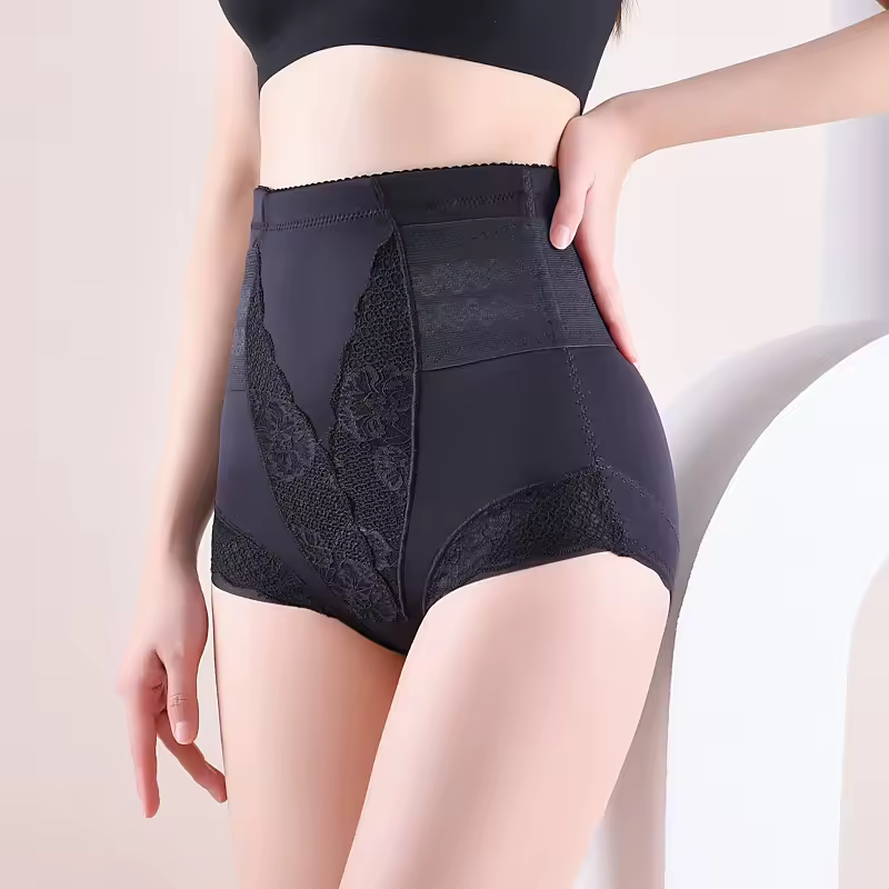 Trace Mid Waist Shaping Panties Body Shaper Slimming Underwear Butt Lifter Control Panties Potent Shapewear 2pcs