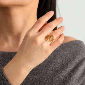 Trendy Metal Stainless Steel Butterfly Animal Flower Daily Wear Ring