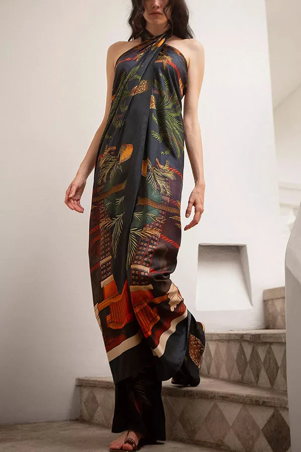 Two Piece Set for Halter Sleeveless Top High Waist Temperament Pant Set - Image 4