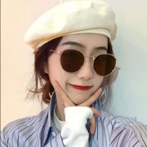 Vintage Retro Style Alloy Matal Polycarbonate Round Shape Sunglasses