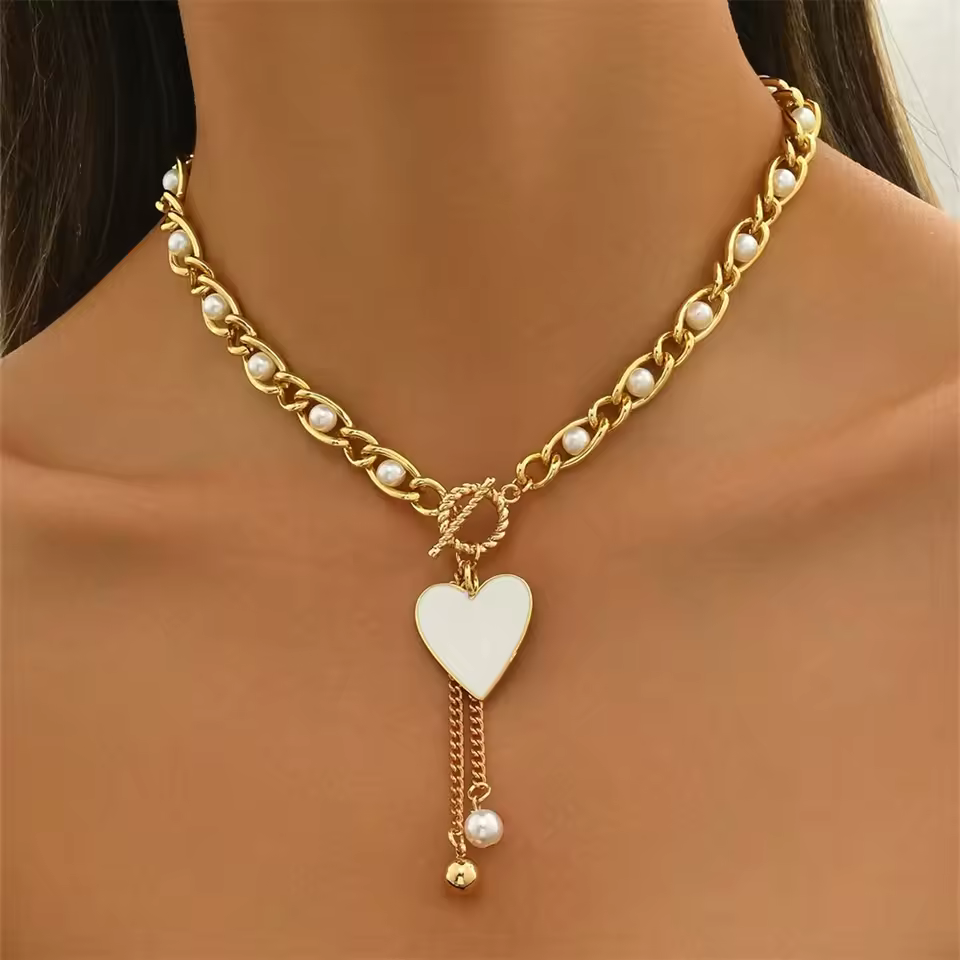 Elegant Tassel Chain Sunflower Aesthetic Wed Beach Pearl Boho Starfish Scallops Pendant Choker Necklace