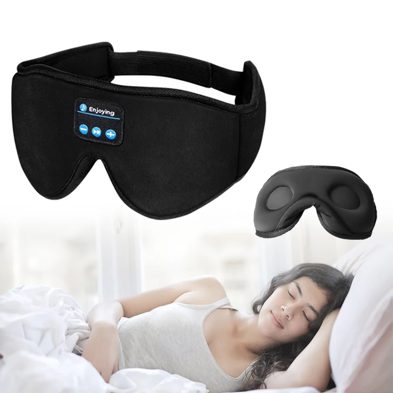 Bluetooth Sleeping Headphones Headband Soft Elastic Comfortable Music Earphones Wireless Air Travel 3D Eye Mask - Image 2