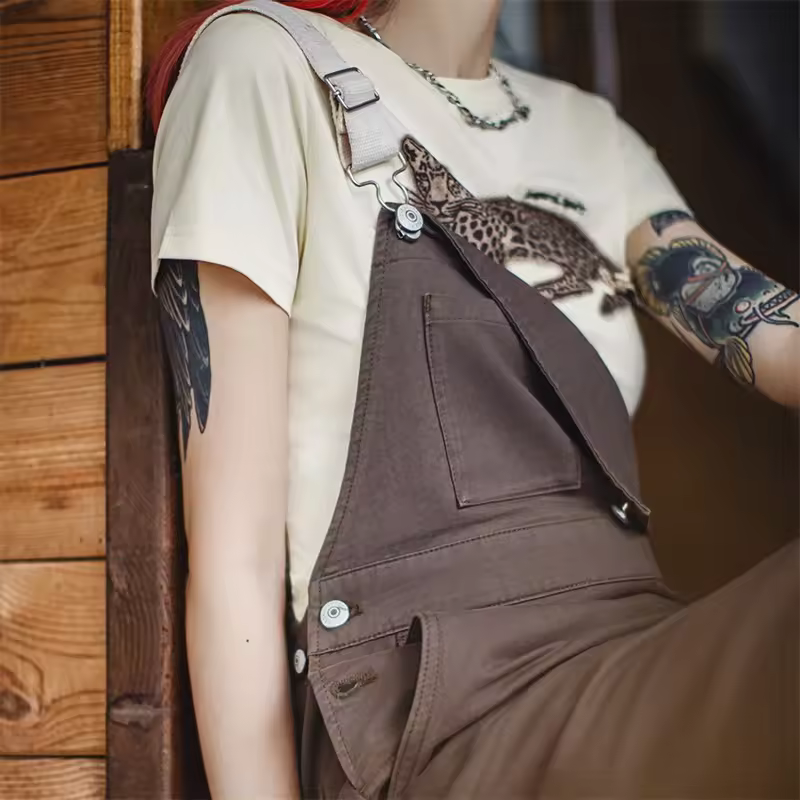 Casual Animal Printed Short Sleeve Crew Neck Tee Vintage Basic Top - Image 3