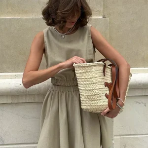 Casual Cotton And Linen Sleeveless Crop Top And Mini Skirt 2 Piece