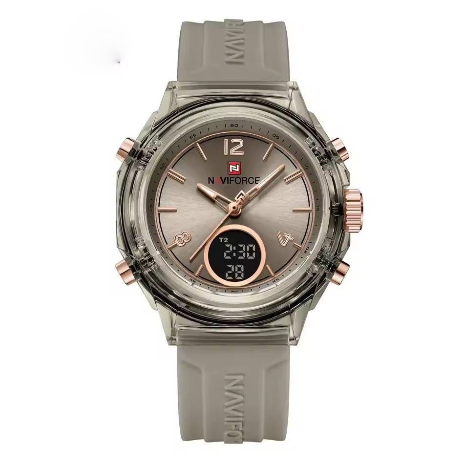 Casual Dual Time Display Rubber Digital Clock Outdoor Sports Waterproof Quartz Wristwatches - Image 4