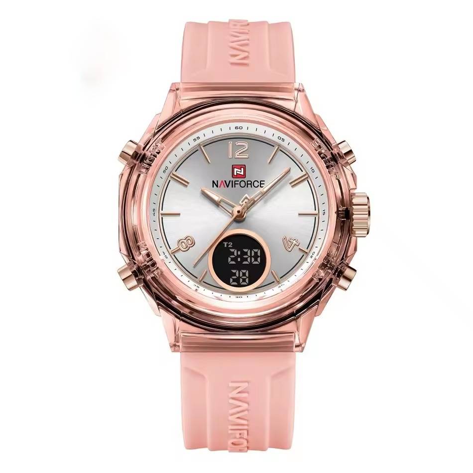 Casual Dual Time Display Rubber Digital Clock Outdoor Sports Waterproof Quartz Wristwatches - Image 5