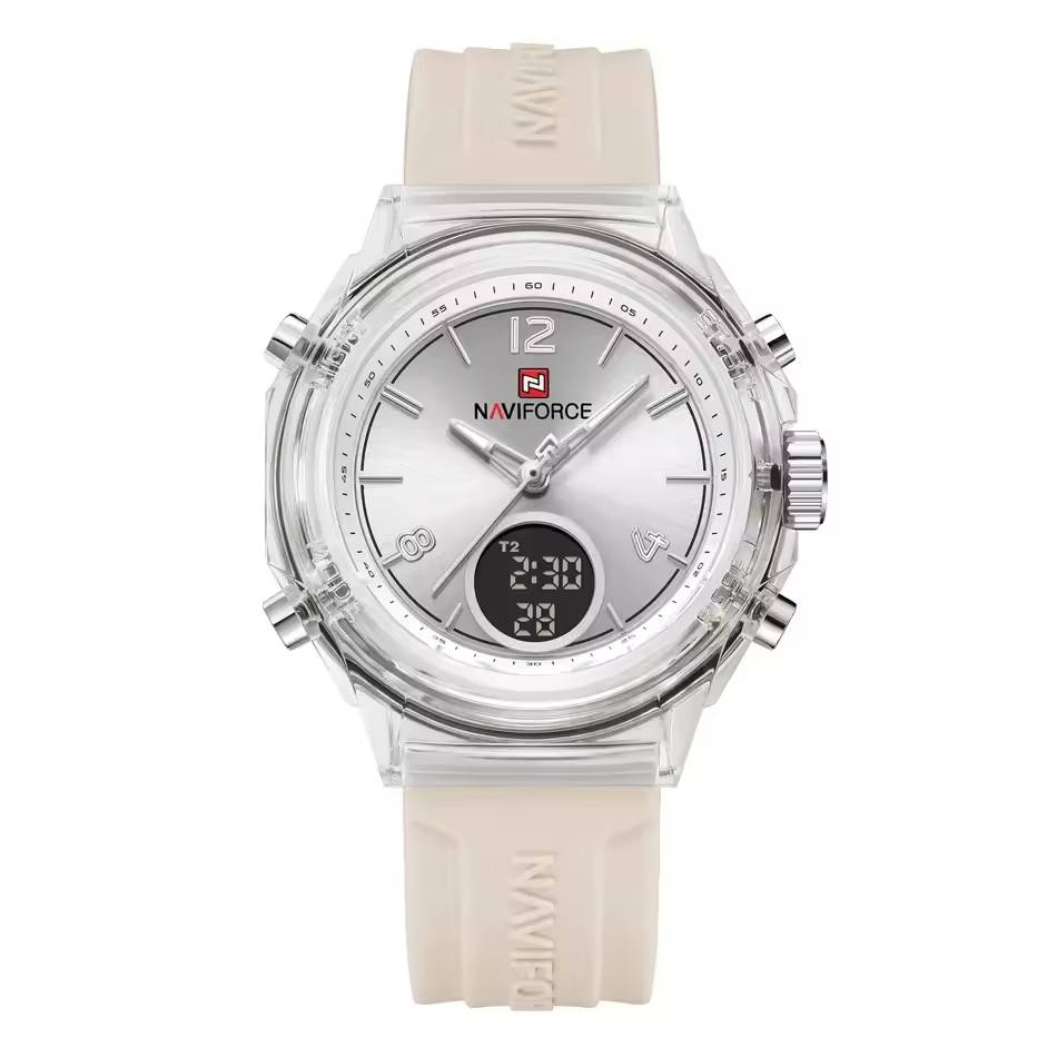 Casual Dual Time Display Rubber Digital Clock Outdoor Sports Waterproof Quartz Wristwatches - Image 8