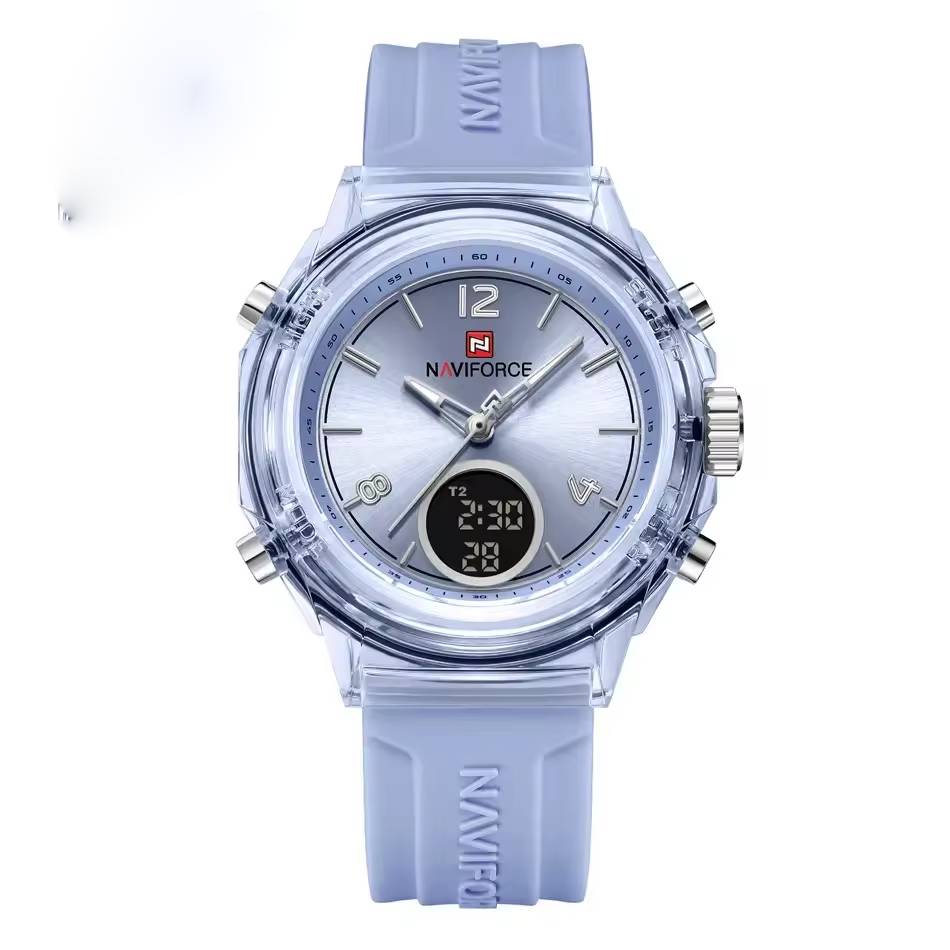 Casual Dual Time Display Rubber Digital Clock Outdoor Sports Waterproof Quartz Wristwatches - Image 7