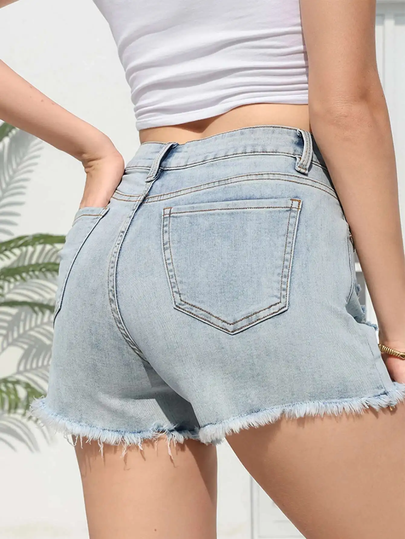 Casual High Waist Booty Streetwear Mini Short Jeans Pants - Image 3