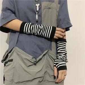 Casual Hip-hop Glove Elbow Mittens Cool Stretch Winter Arm Warmer Mitten Outdoor Punk Long Fingerless Gloves