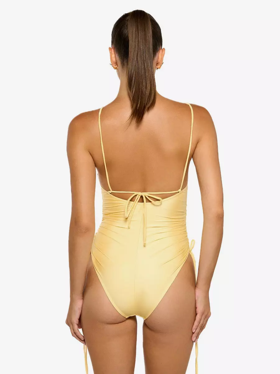 Casual Lace up Polyester Cutout Detail Sleeveless One Piece - Image 5