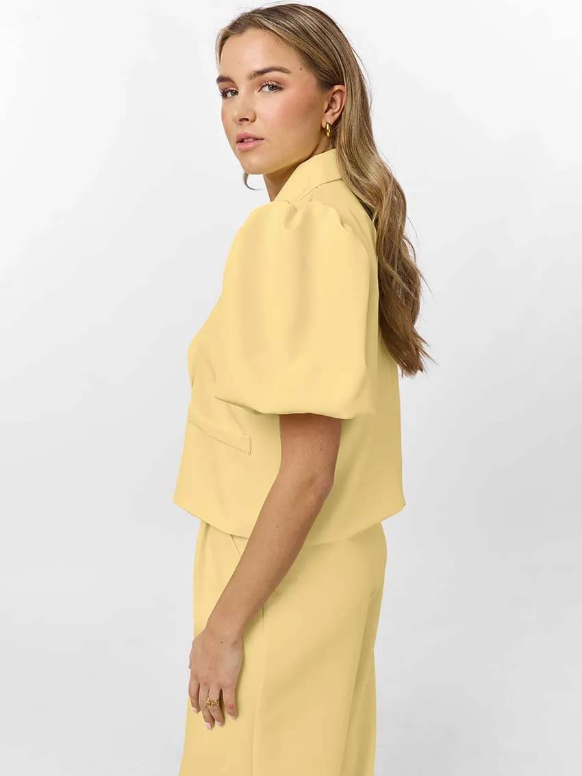 Casual Lapel Short Sleeve Single Button Shirts High Waist Straight Pants Sets - Image 2