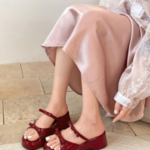 Casual Open Toe Street Style Platform Wedges Heel Outdoor Beach Sandal
