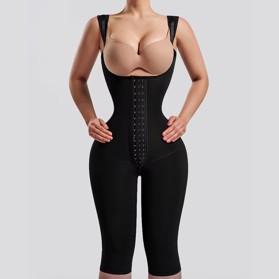 Casual Postpartum Waist Trainer Shaper Post Liposuction Tummy Control Long-pants Full Shapewear Bodysuit