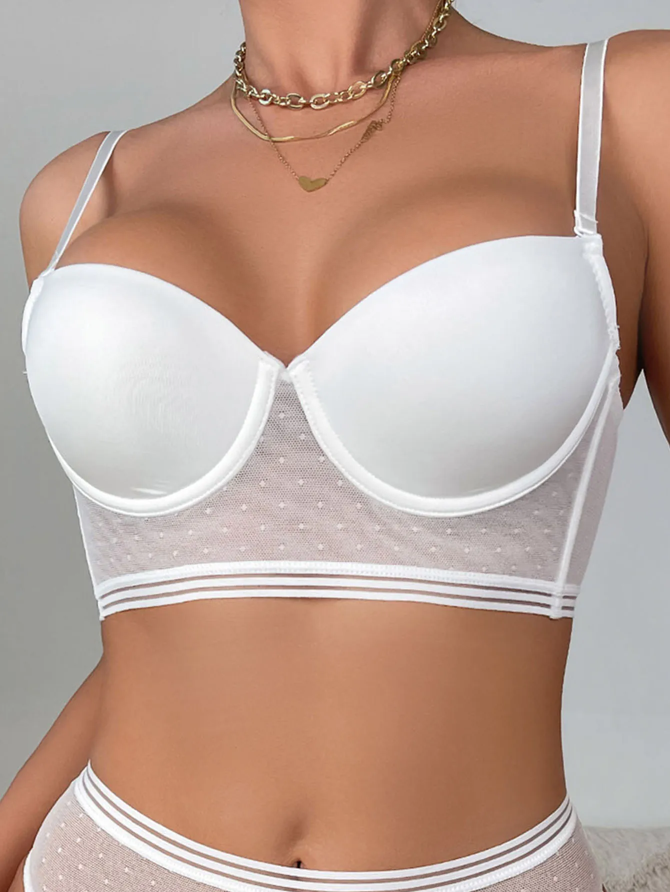 CasuaPush-up bra plus size big bra chest bra with underwire - Image 5