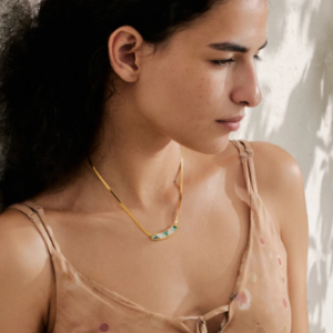 Casual Shell Snake Chain Stainless Steel Water Resistant Pendant Necklace