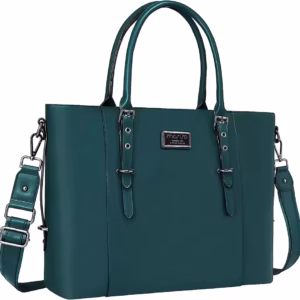 Casual Solid PU Leather Zipper Large Capacity Briefcase Laptop Tote Shoulder Bag