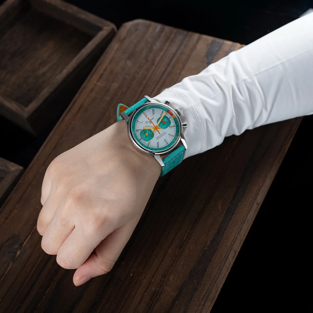 Casual Swanneck Movement Mechanical Sapphire Crystal Pilot Military Racing Clock Chronograph Watch Wristwatches - Image 2