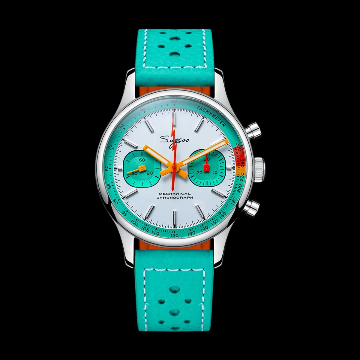 Casual Swanneck Movement Mechanical Sapphire Crystal Pilot Military Racing Clock Chronograph Watch Wristwatches - Image 5