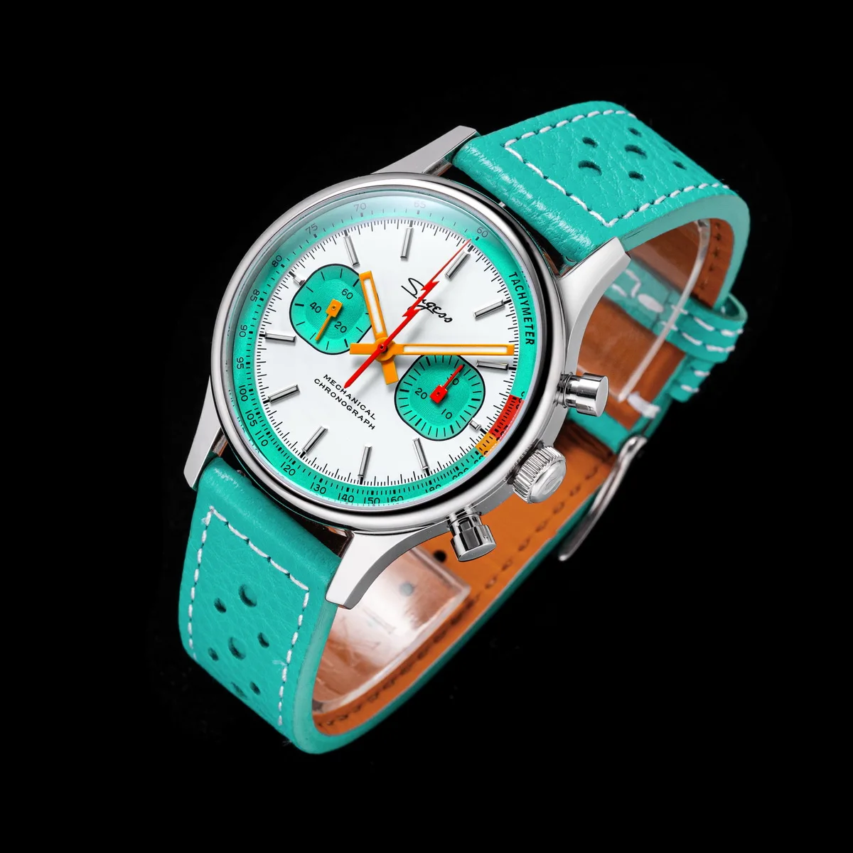 Casual Swanneck Movement Mechanical Sapphire Crystal Pilot Military Racing Clock Chronograph Watch Wristwatches - Image 6