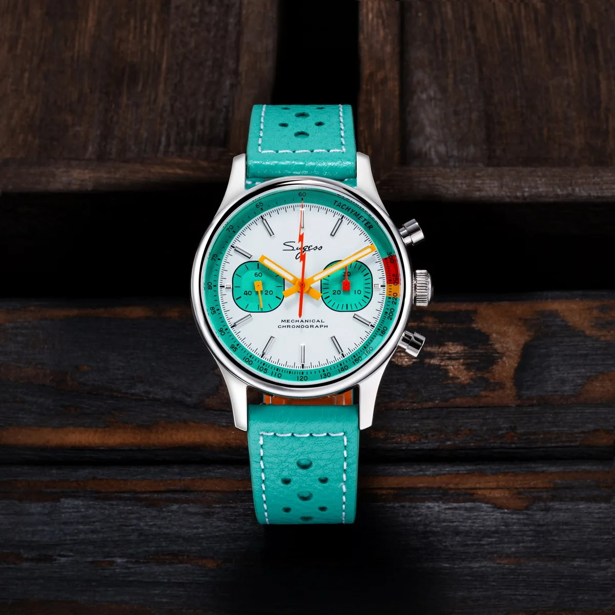 Casual Swanneck Movement Mechanical Sapphire Crystal Pilot Military Racing Clock Chronograph Watch Wristwatches - Image 8