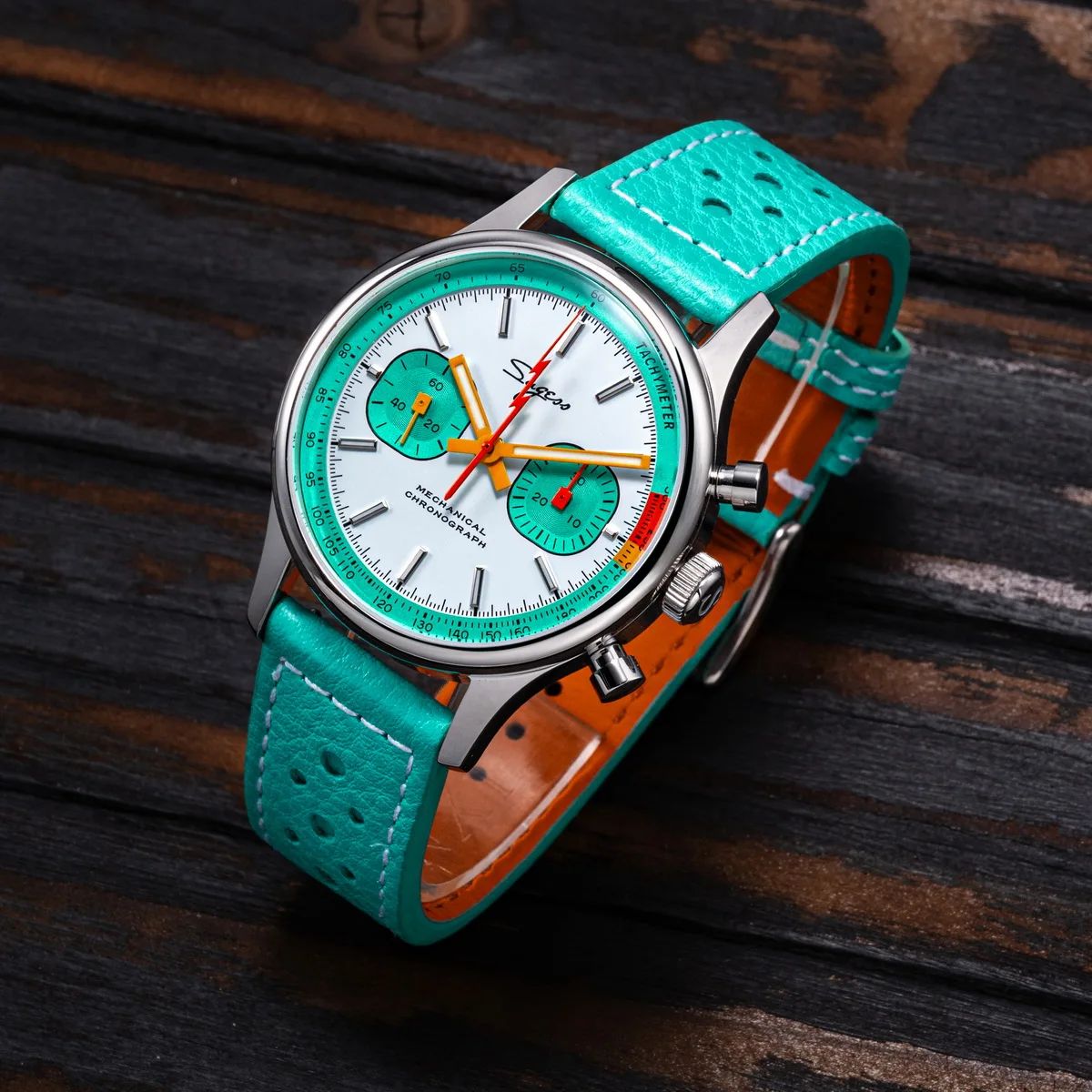 Casual Swanneck Movement Mechanical Sapphire Crystal Pilot Military Racing Clock Chronograph Watch Wristwatches - Image 9